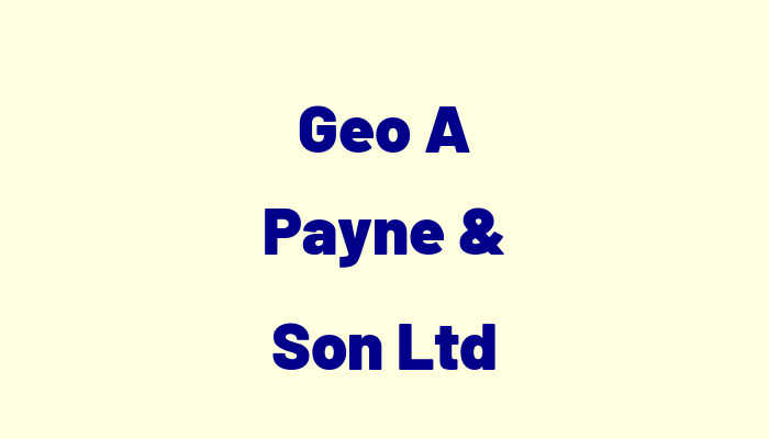 Geo A Payne & Son Ltd