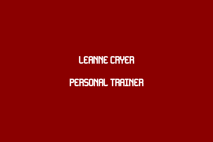 Leanne Cryer Personal Trainer