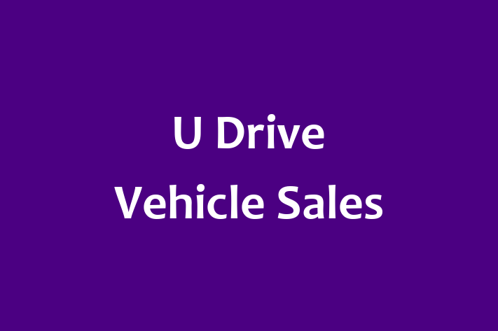 U Drive Vehicle Sales