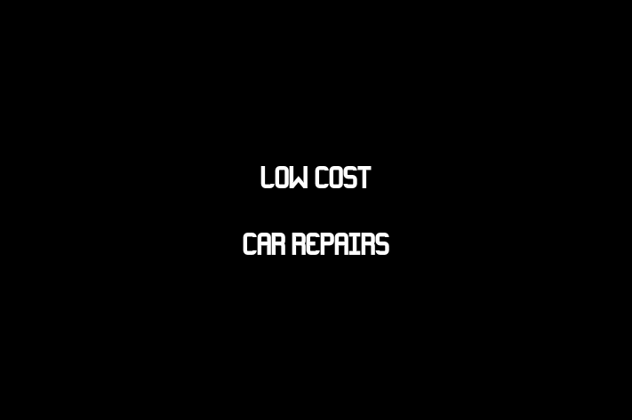 Low Cost Car Repairs