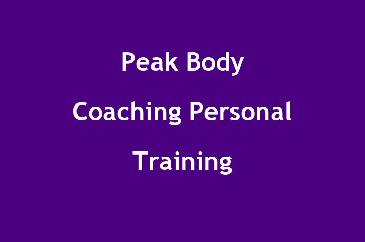 Peak Body Coaching Personal Training