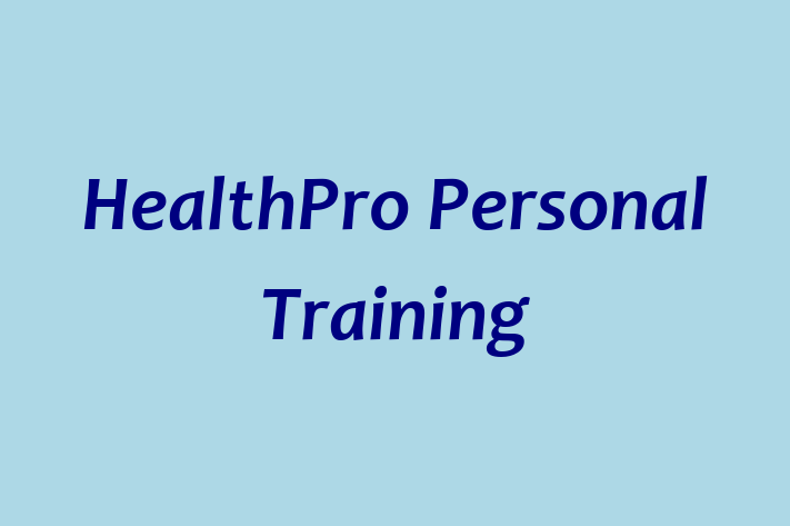 HealthPro Personal Training