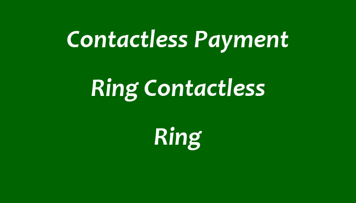 Contactless Payment Ring Contactless Ring