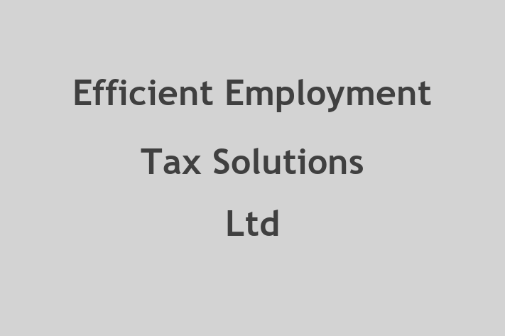 Efficient Employment Tax Solutions Ltd