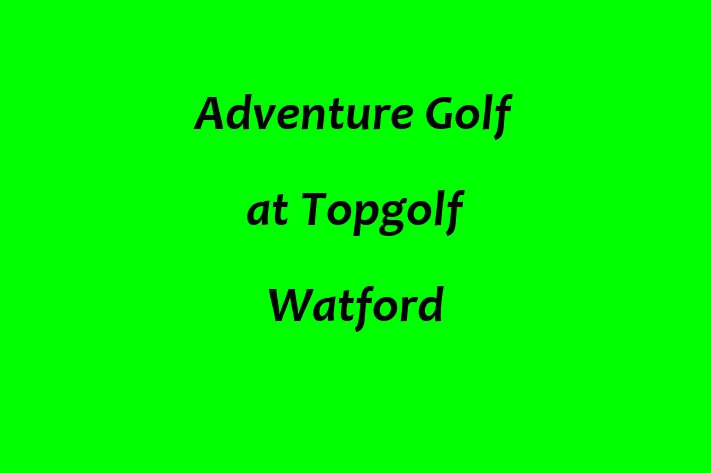 Adventure Golf at Topgolf Watford