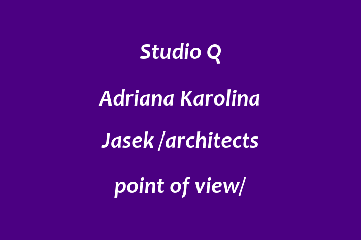 Studio Q   Adriana Karolina Jasek /architects point of view/