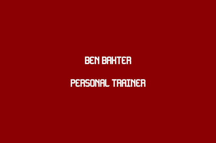 Ben Baxter Personal Trainer