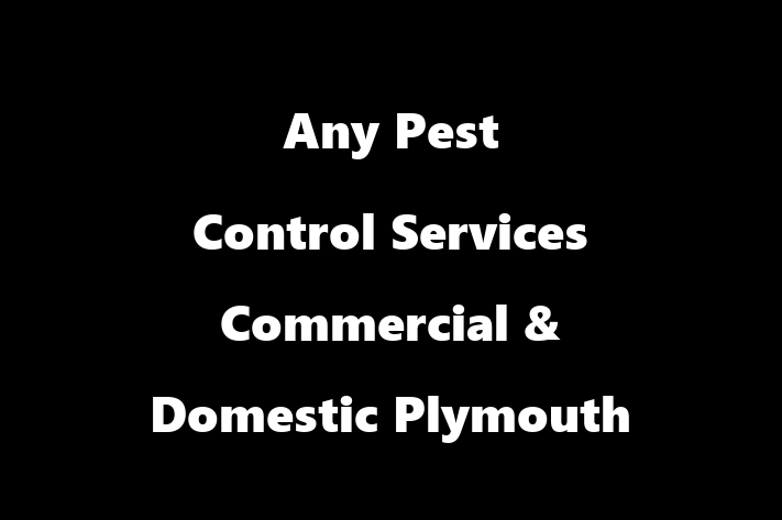 Any Pest Control Services Commercial & Domestic   Plymouth