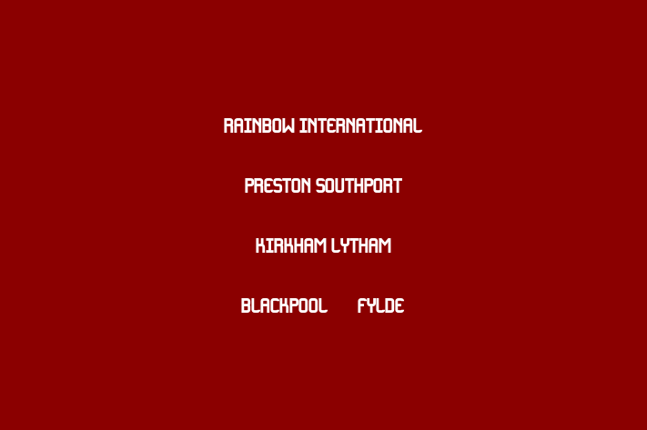 Rainbow International   Preston Southport Kirkham Lytham Blackpool & Fylde