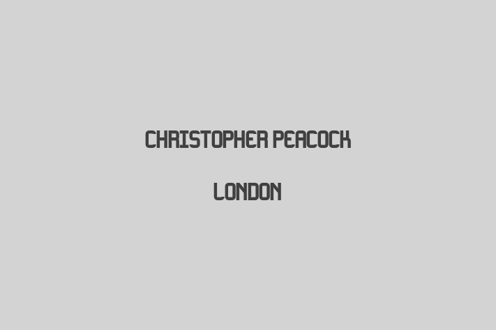 Christopher Peacock London