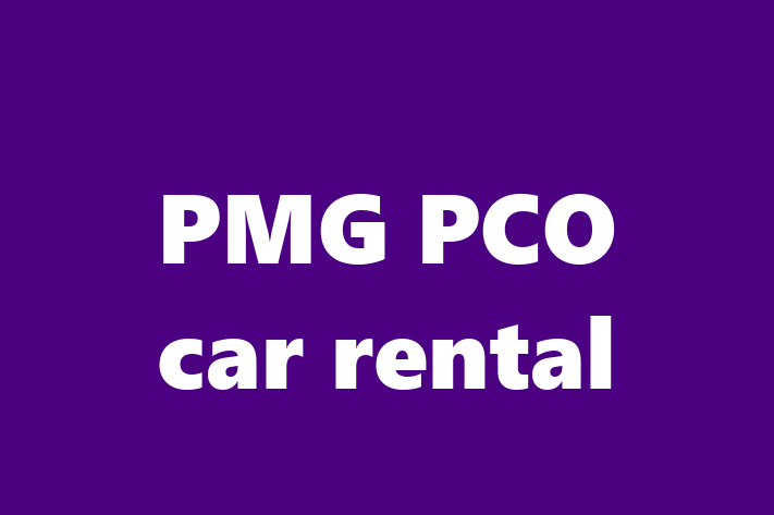 PMG PCO car rental