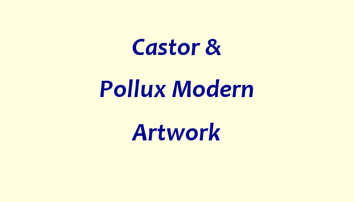 Castor & Pollux Modern Artwork