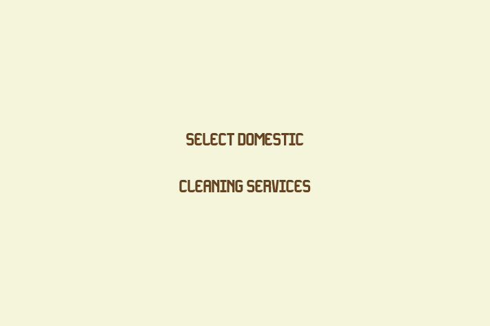 Select Domestic Cleaning Services