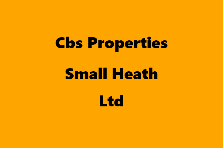 Cbs Properties Small Heath Ltd