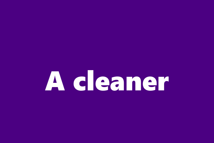 A cleaner