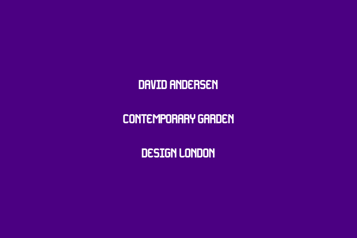 David Andersen Contemporary Garden Design London