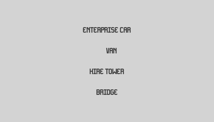 Enterprise Car & Van Hire   Tower Bridge