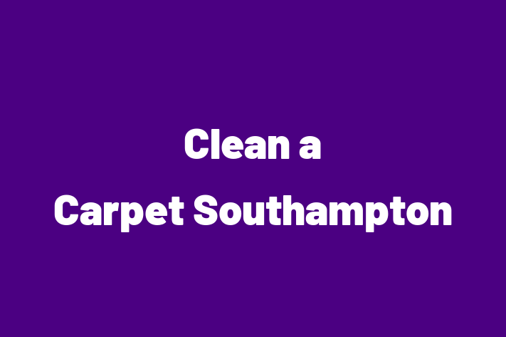 Clean a Carpet Southampton