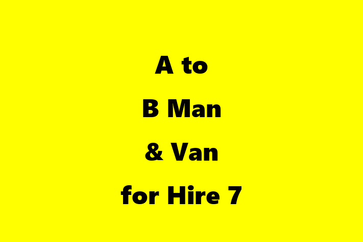 A to B Man & Van for Hire 7 Days