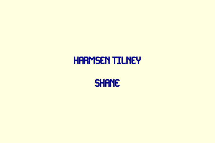 Harmsen Tilney Shane