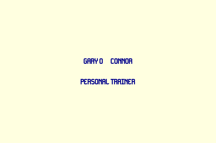 Gary O'Connor Personal Trainer