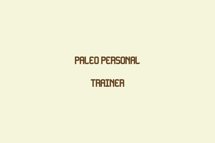 Paleo Personal Trainer