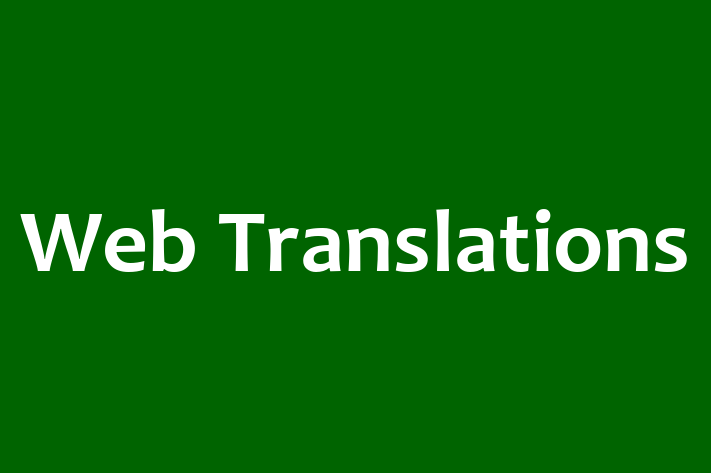 Web Translations