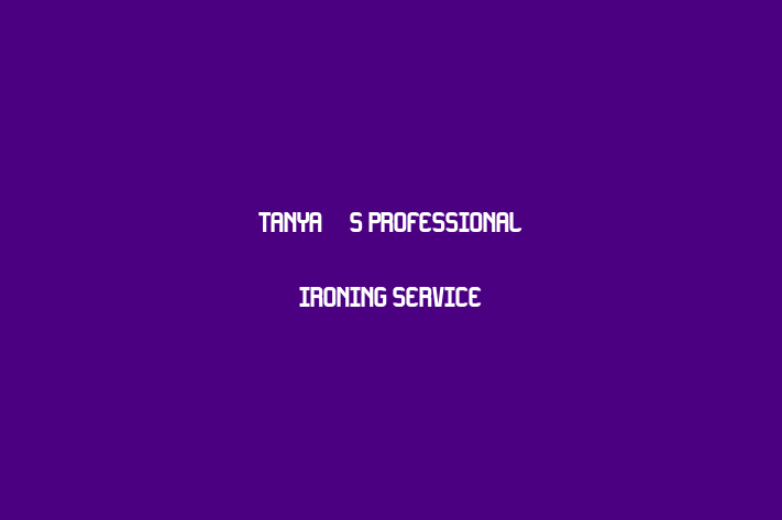 Tanya's Professional Ironing Service