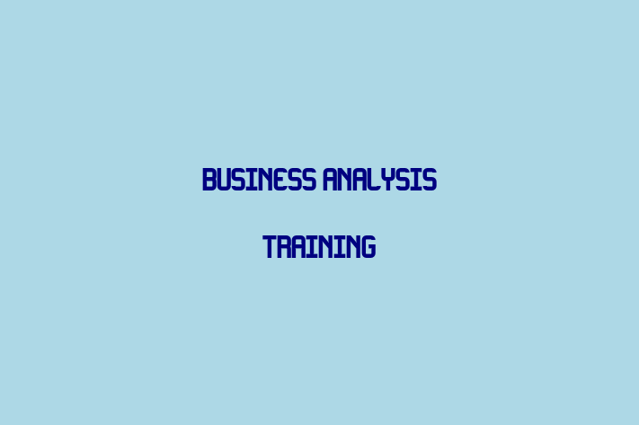 Business Analysis Training