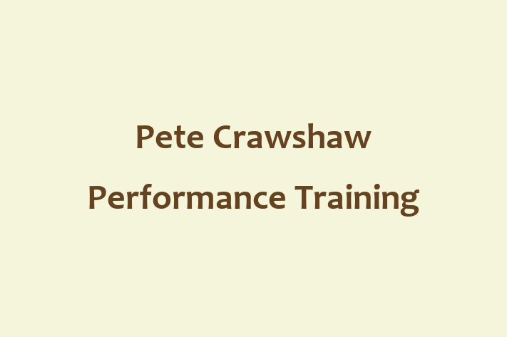 Pete Crawshaw Performance Training