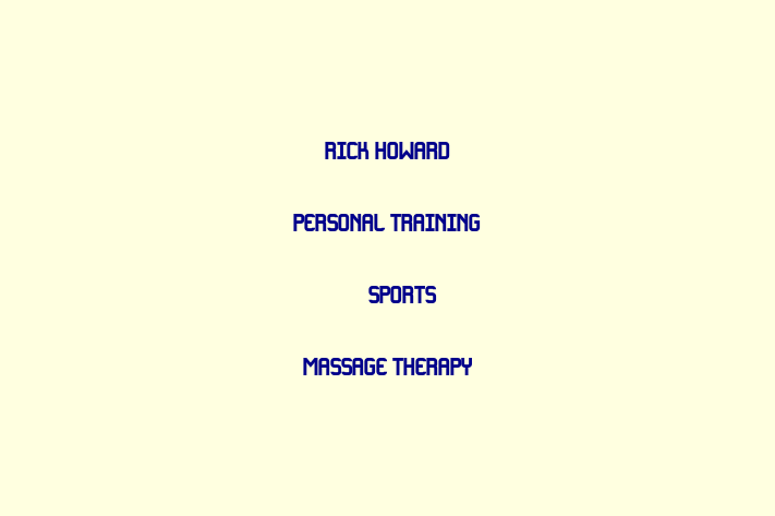 Rick Howard Personal Training & Sports Massage Therapy