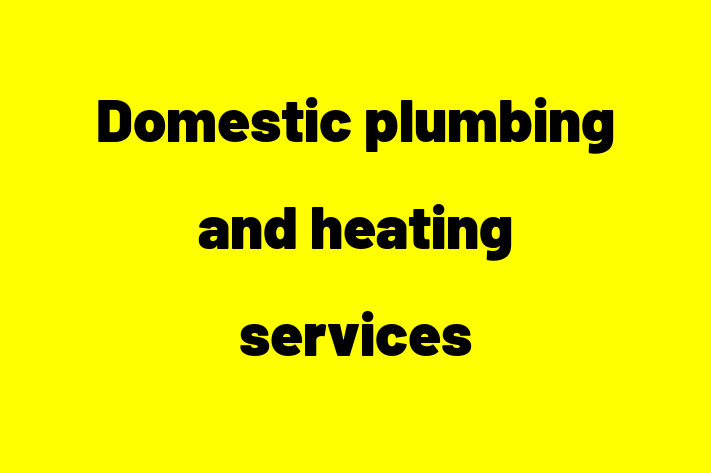 Domestic plumbing and heating services