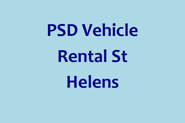 PSD Vehicle Rental St Helens