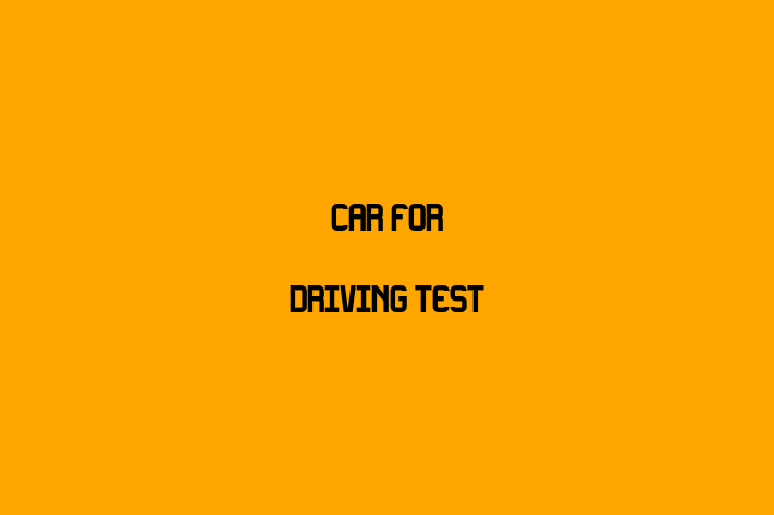 Car For Driving Test