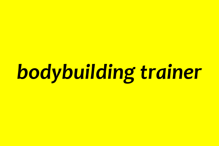 bodybuilding trainer