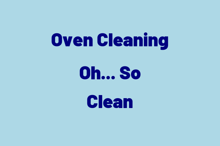 Oven Cleaning   Oh    So Clean