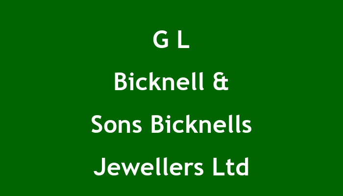 G L Bicknell & Sons  Bicknells Jewellers Ltd