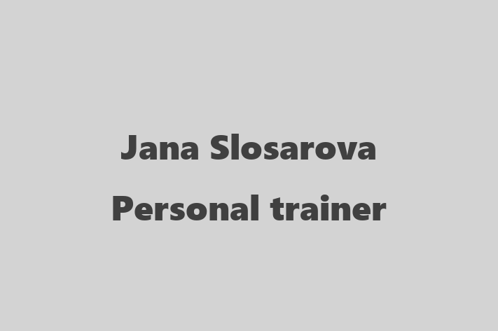 Jana Slosarova Personal trainer