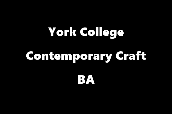 York College Contemporary Craft BA