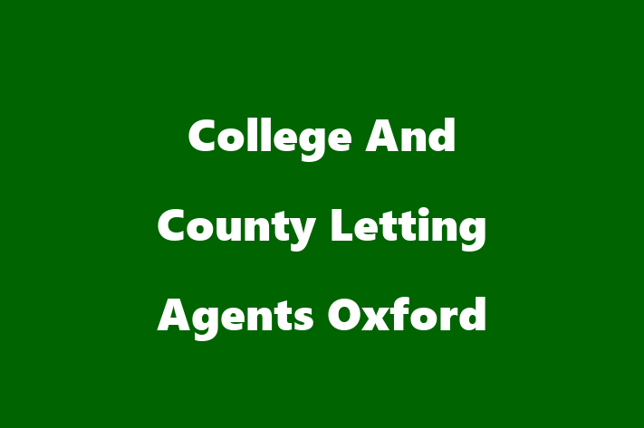 College And County Letting Agents Oxford