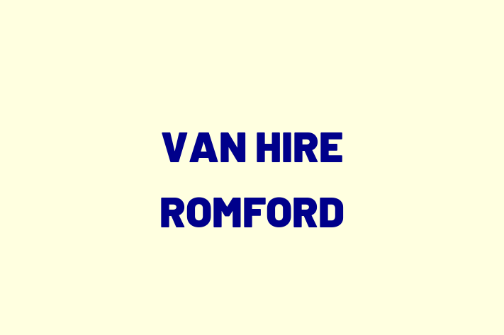 VAN HIRE ROMFORD