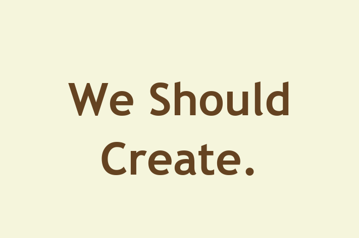 We Should Create 