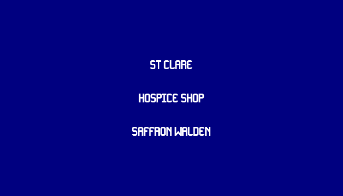 St Clare Hospice Shop  Saffron Walden