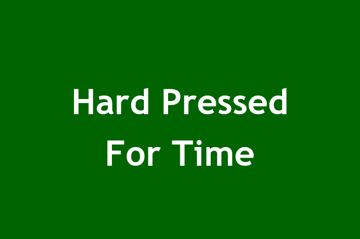 Hard Pressed For Time