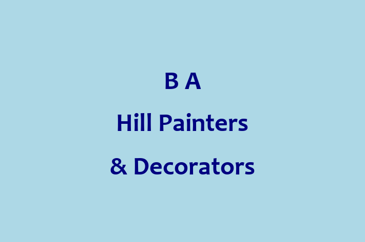 B A Hill Painters & Decorators