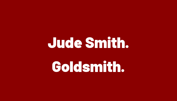 Jude Smith  Goldsmith 