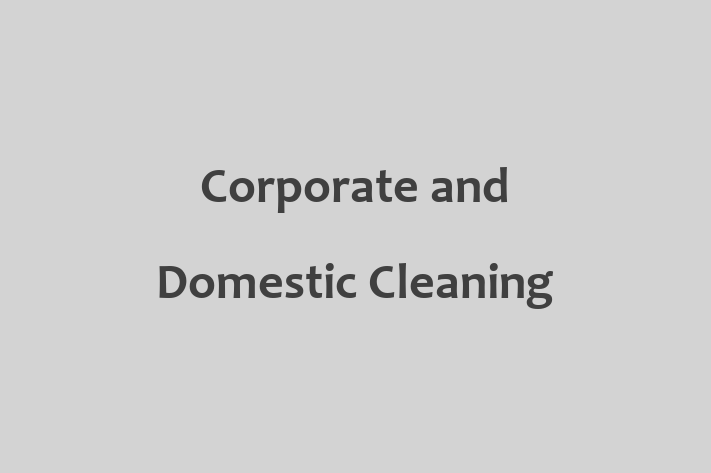 Corporate and Domestic Cleaning