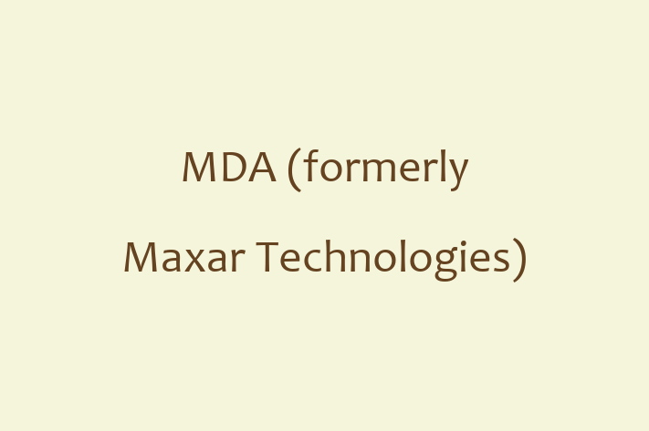 Software Services Company MDA formerly Maxar Technologies