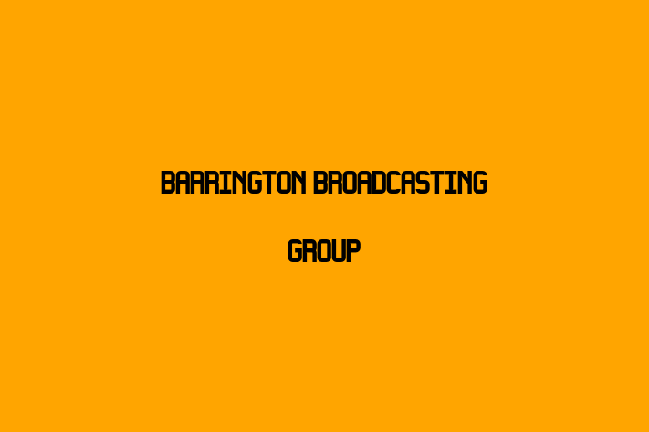 Software Solutions Provider Barrington Broadcasting Group