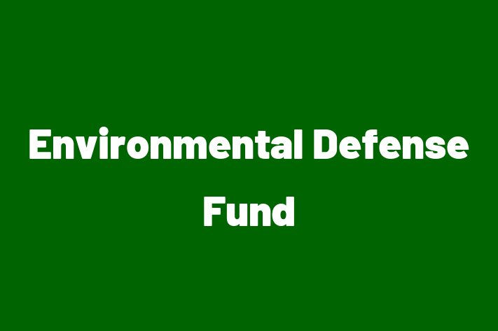 Software Development Company Environmental Defense Fund